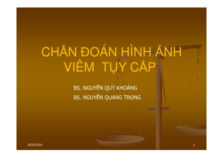 Chẩn đoán hình ảnh viêm tụy cấp