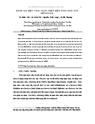 Đánh giá hiệu năng mạng trên điện toán đám mây OpenStack