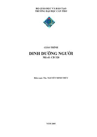 Giáo trình Dinh dưỡng người - Nguyễn Minh Thủy