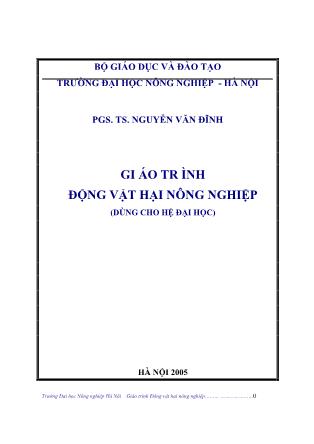 Giáo trình Động vật hại nông nghiệp