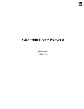 Giáo trình DreamWeaver 8 - Trần Việt An