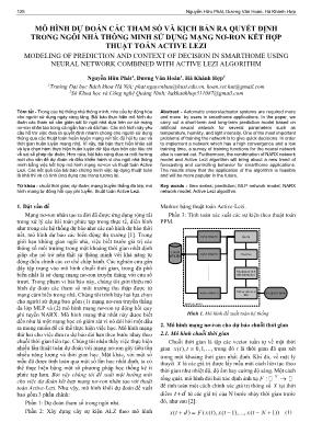Mô hình dự đoán các tham số và kịch bản ra quyết định trong ngôi nhà thông minh sử dụng mạng Nơ-ron kết hợp thuật toán Active Lezi