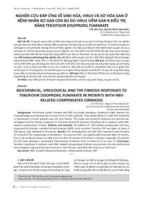 Nghiên cứu đáp ứng về sinh hóa, virus và xơ hóa gan ở bệnh nhân xơ gan còn bù do virus viêm gan b điều trị bằng tenofovir disoproxil fumarate