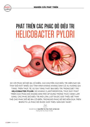 Phát triển các Phác đồ điều trị Helicobacter pylori