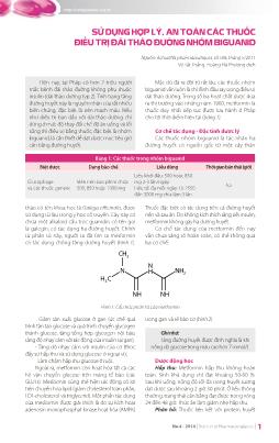 Sử dụng hợp lý, an toàn các thuốc điều trị đái tháo đường nhóm biguanid