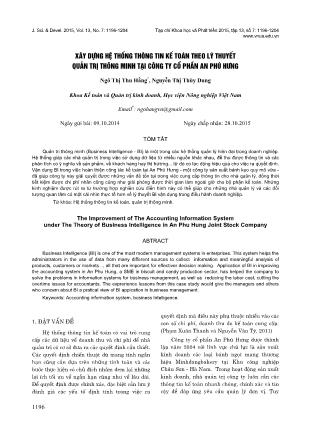 Xây dựng hệ thống thông tin kế toán theo lý thuyết quản trị thông minh tại Công ty Cổ phần An Phú Hưng