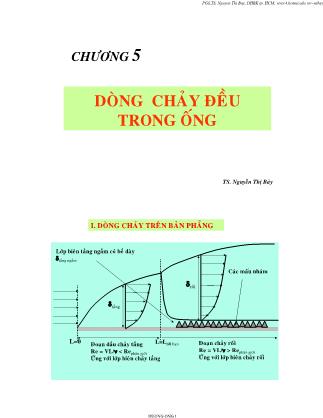 Bài giảng Cơ lưu chất - Chương 4: Dòng chảy đều trong ống