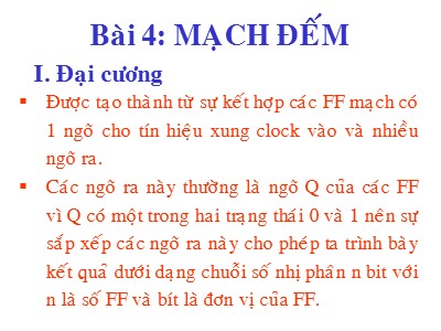 Bài giảng Kỹ thuật số (Phần 3)