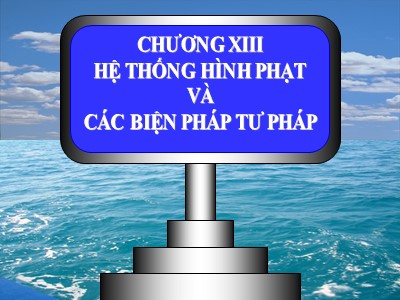 Bài giảng Luật hình sự - Chương 13: Hệ thống hình phạt và các biện pháp tư pháp