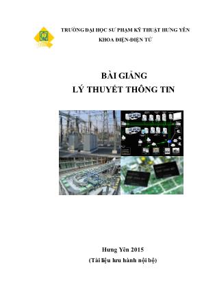 Bài giảng Lý thuyết thông tin