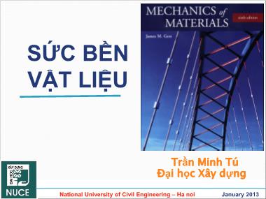 Bài giảng Sức bền vật liệu 1 - Chương 4: Đặc trưng hình học mặt cắt ngang - Trần Minh Tú