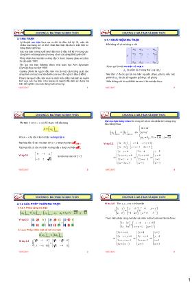 Bài giảng Toán cao cấp - Chương 3: Ma trận và định thức