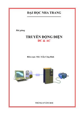 Bài giảng Truyền động điện DC & AC - Trần Công Binh