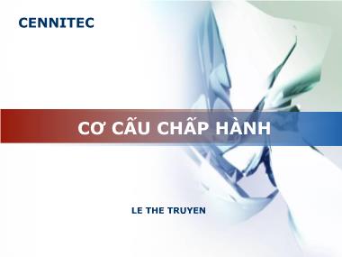 Bài giảng Truyền động thủy lực và khí nén - Chương 7: Cơ cấu chấp hành - Lê Thể Truyền