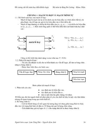 Đề cương chi tiết môn học Điều khiển logic - Chương 1: Mạch tổ hợp và mạch trình tự