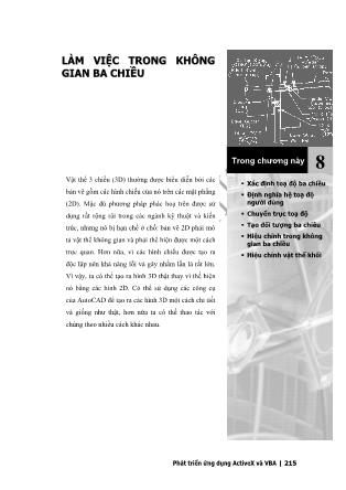 Giáo trình Phát triển AutoCAD bằng ActiveX & VBA - Chương 8: Làm việc trong không gian ba chiều
