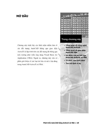 Giáo trình Phát triển AutoCAD bằng ActiveX & VBA - Chương: Mở đầu