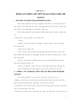 Hướng dẫn Đồ án công nghệ chế tạo máy - Chương 1: Hướng dẫn chung khi thiết kế đổ án công nghệ chế tạo máy - Nguyễn Quang Tuyến