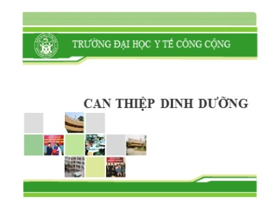 Bài giảng Can thiệp dinh dưỡng