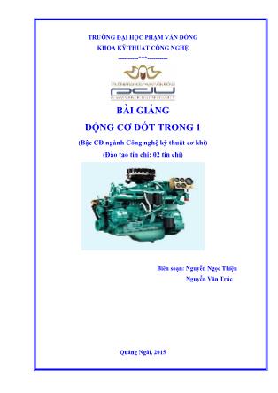 Bài giảng Động cơ đốt trong 1