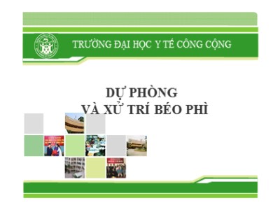 Bài giảng Dự phòng và xử trí béo phì