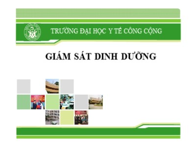 Bài giảng Giám sát dinh dưỡng