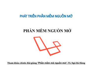 Bài giảng Phát triển phần mềm nguồn mở - Bài 2: Phần mềm nguồn mở - Nguyễn Hữu Thể