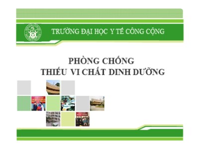 Bài giảng Phòng chống thiếu vi chất dinh dưỡng