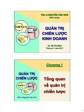 Bài giảng Quản trị chiến lược kinh doanh - Chương 1: Tổng quan về quản trị chiến lược - Nguyễn Văn Sơn