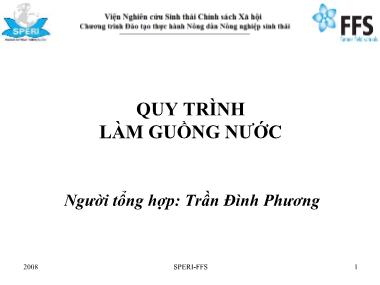 Bài giảng Quy trình làm guồng nước - Trần Đình Phương