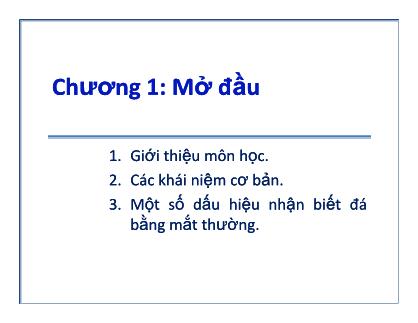 Bài giảng Tinh thể học đại cương - Chương 1: Mở đầu