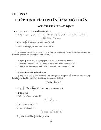 Bài giảng Toán cao cấp C1 - Trần Ngọc Hội (Phần 2)