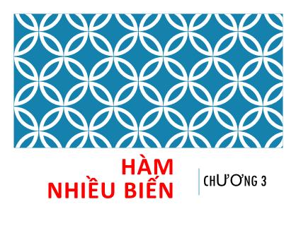 Bài giảng Toán tài chính - Chương 3: Hàm nhiều biến