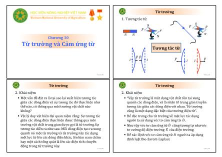 Bài giảng Vật lý đại cương - Chương 10: Từ trường và Cảm ứng từ