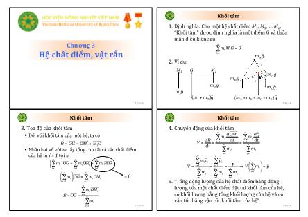 Bài giảng Vật lý đại cương - Chương 3: Hệ chất điểm, vật rắn