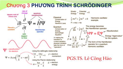 Bài giảng Vật lý đại cương và vật lý hiện đại - Chương 3: Phương trình Schrödinger - Lê Công Hảo