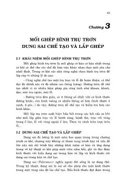 Bài giảng Vẽ kỹ thuật cơ khí - Chương 3: Mối ghép hình trụ trơn dung sai chế tạo và lắp ghép