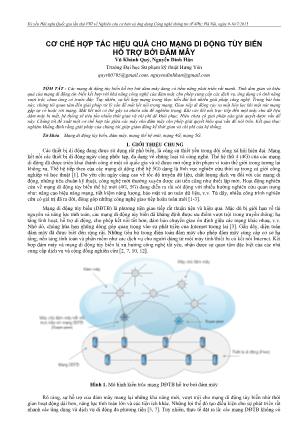 Cơ chế hợp tác hiệu quả cho mạng di động tùy biến hỗ trợ bởi đám mây