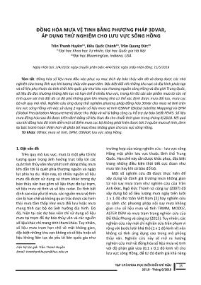 Đồng hóa mưa vệ tinh bằng phương pháp 3DVar , áp dụng thử nghiệm cho lưu vực sông hồng