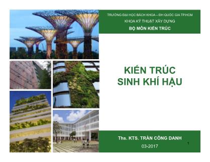 Kiến trúc sinh khí hậu - Trần Công Danh