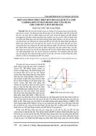 Một giải pháp thực hiện bản đồ sai lệch của ảnh camera kép có mật độ dày đặc ứng dụng cho ảnh 3D và bản đồ độ sâu