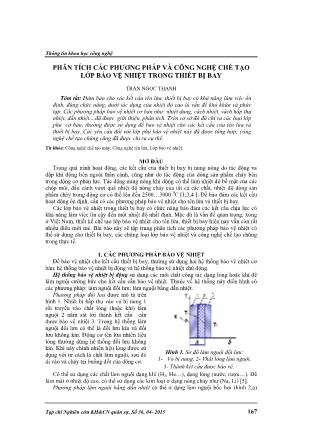 Phân tích các phương pháp và công nghệ chế tạo lớp bảo vệ nhiệt trong thiết bị bay