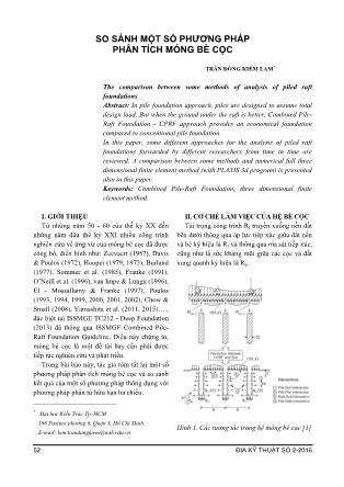 So sánh một số phương pháp phân tích móng bè cọc