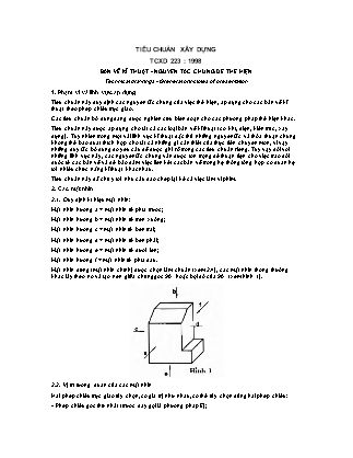 Tiêu chuẩn xây dựng TCXD 223:1998 Bản vẽ kĩ thuật-Nguyên tắc chung để thể hiện