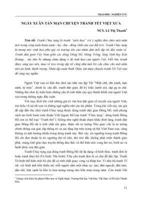 Ngày xuân tản mạn chuyện tranh tết việt xưa