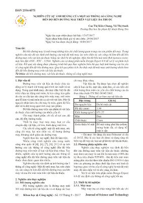 Nghiên cứu sự ảnh hưởng của một số thông số công nghệ đến độ bền đường may trên vật liệu da thuộc