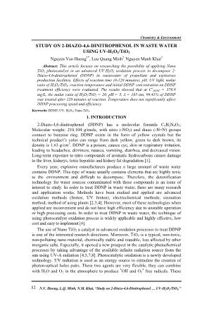 Study on 2-diazo-4,6-dinitrophenol in waste water using UV-H2O2/TiO2