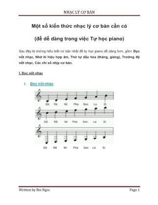 Tài liệu Một số kiến thức nhạc lý cơ bản cần có (để dễ dàng trong việc Tự học piano)