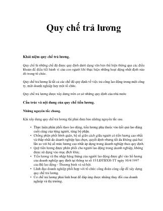 Tài liệu Quy chế trả lương Tài liệu Quy chế trả lương