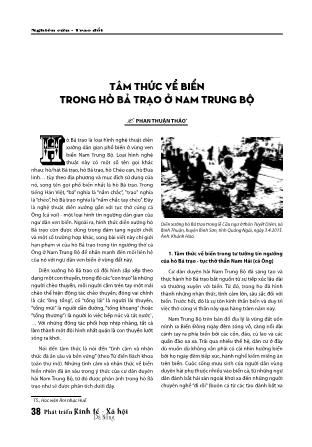 Tâm thức về biển trong Hò Bả trạo ở Nam Trung Bộ